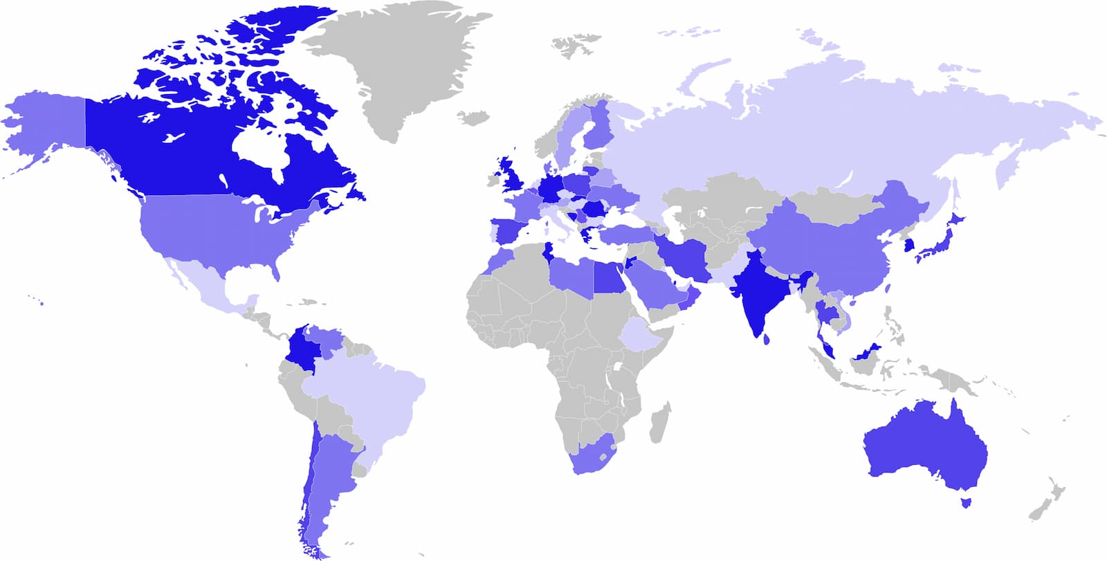 World map showing where Herkula is active